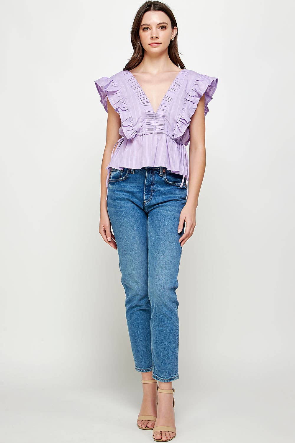 Strut & Bolt – wholesale Blouse – Women’s – Smocked Detail Ruffle Top2