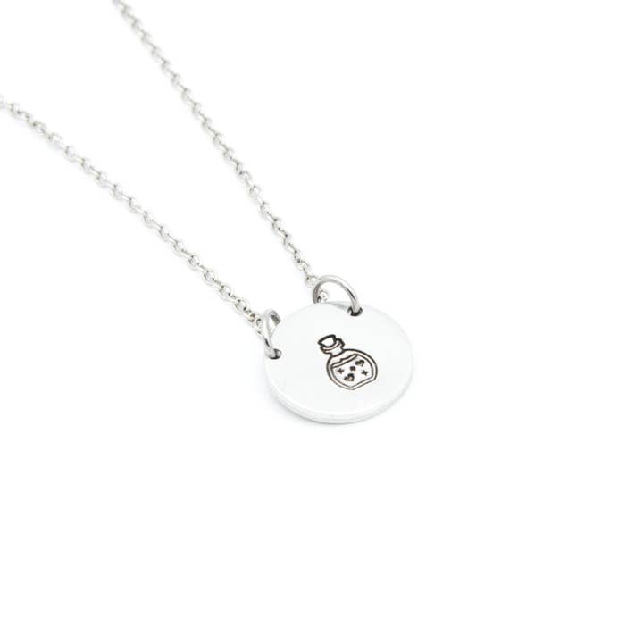 Hand Stamped Love Potion Necklace for wholesale by Stamp and Stampbility