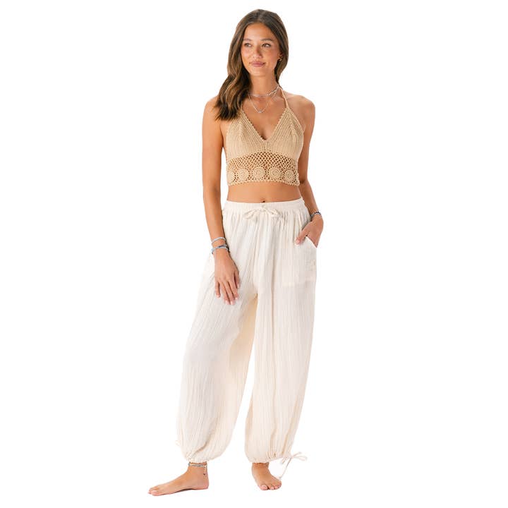 Lotus and Luna - Vendita all'ingrosso Pantalone - Donna - Pantaloni Cargo Cream Adventure7