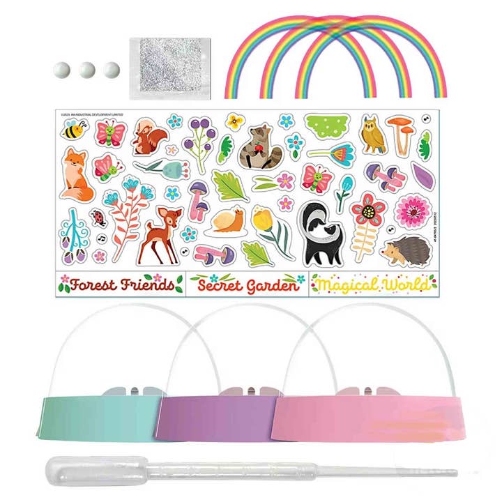 Toyarina - Wholesale DIY Craft Kit - Kids - Glitter Rainbow Snow Domes for Kids
