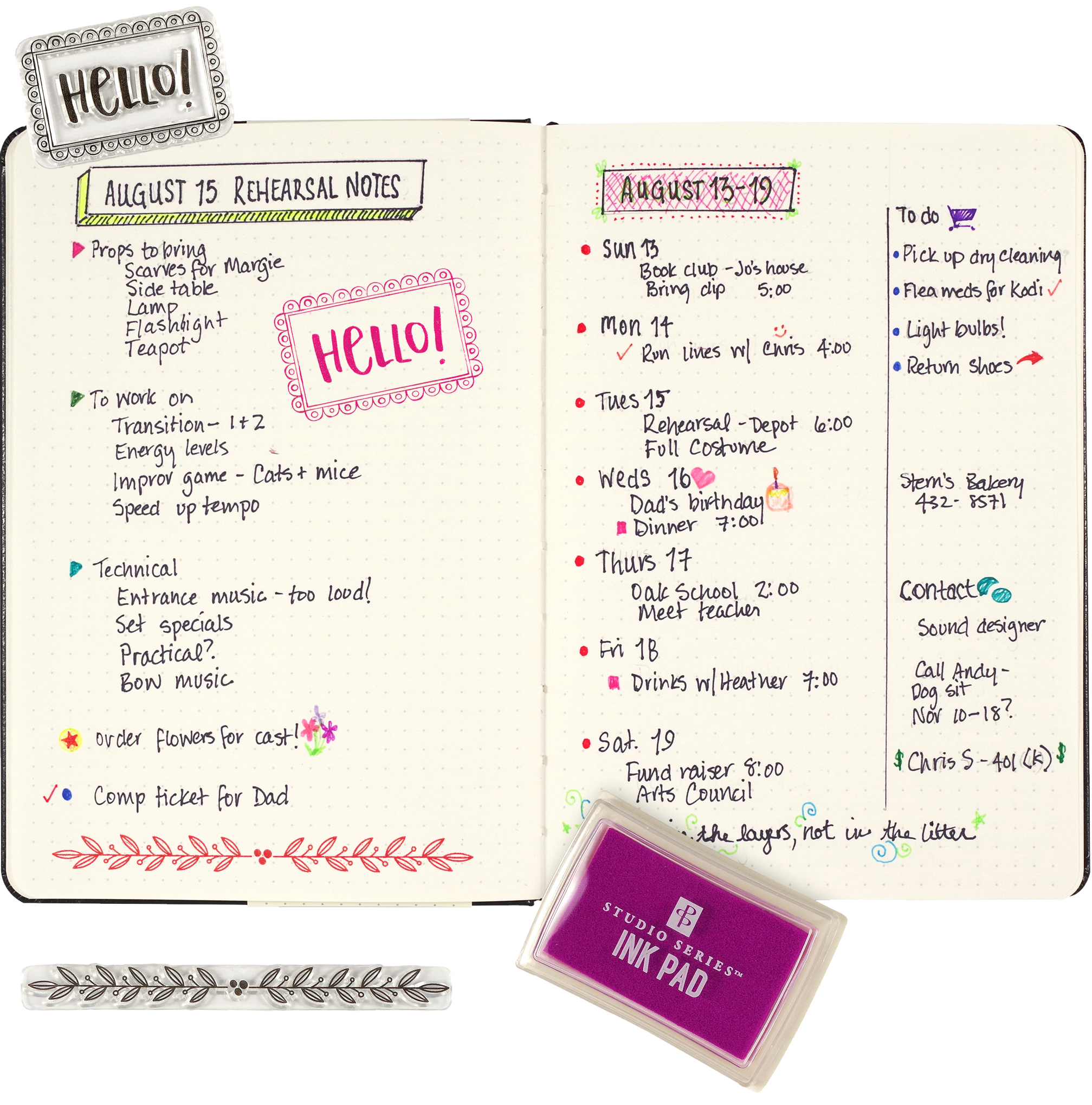 Peter Pauper Press - Wholesale Rubber/Decorative Stamp - Borders, Frames & Icons Clear Stamp Set3