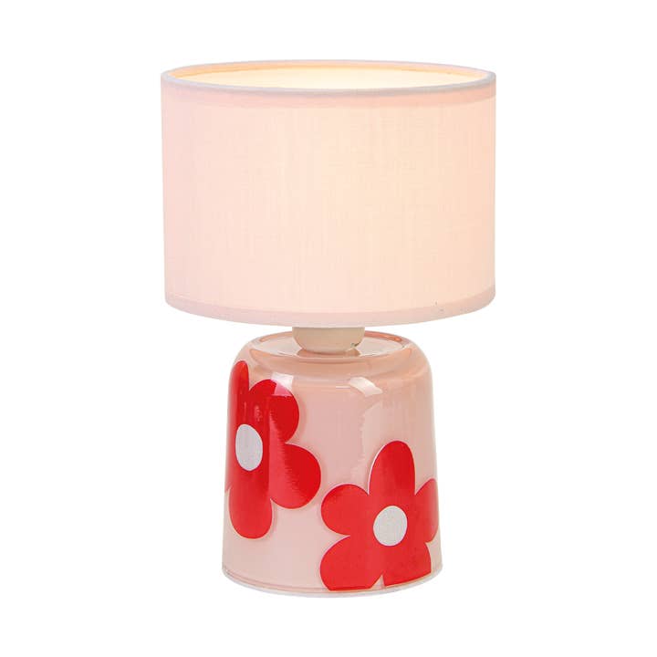 Opjet Paris - Vente Lampes d'appoint/de bureau - Déco LED fleurus rose à piles D13 H20cm0