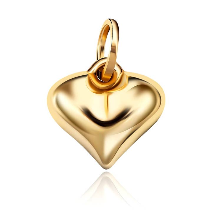 Pori Jewelry - Vendita all'ingrosso Ciondolo/pendente - Ciondolo a forma di cuore piccolo in oro giallo massiccio 14 carati0