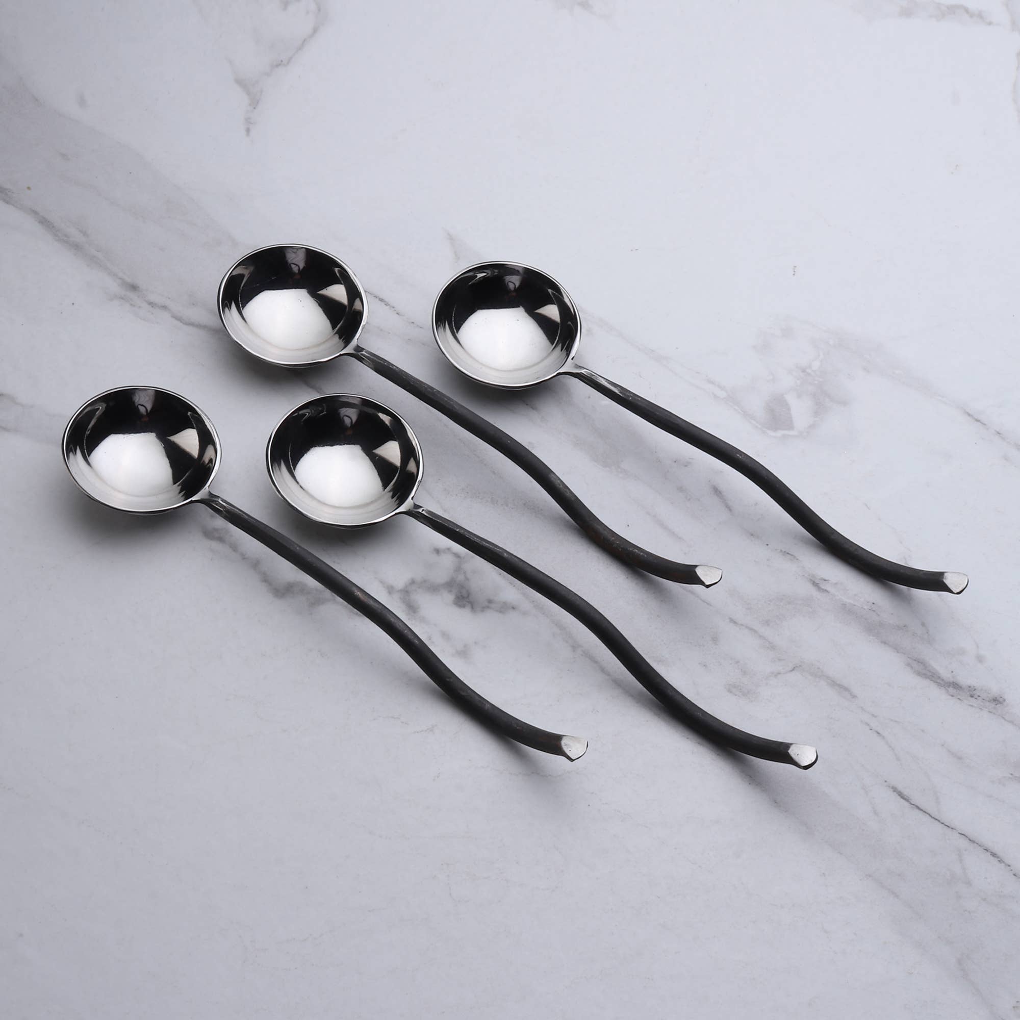 INOX artisans - Wholesale Table Spoon (Cutlery) - Twig Sugar Spoon 4 Pc. Set4