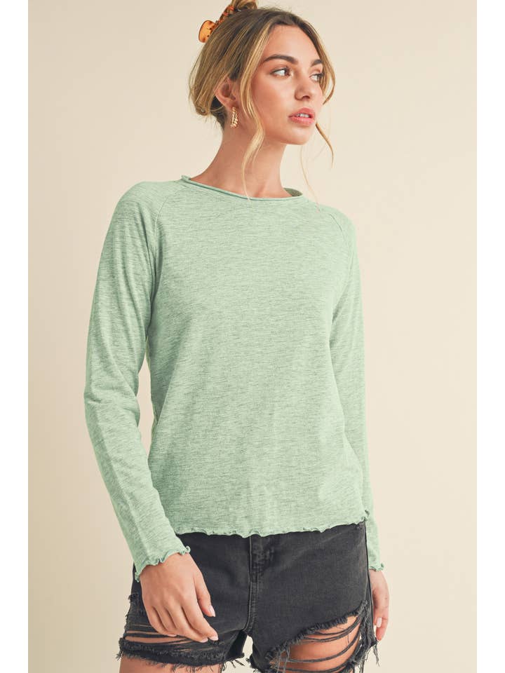 AEMI + CO - Wholesale T-Shirt - Women's - 8288DN Gwen Baby Long Sleeve Top35