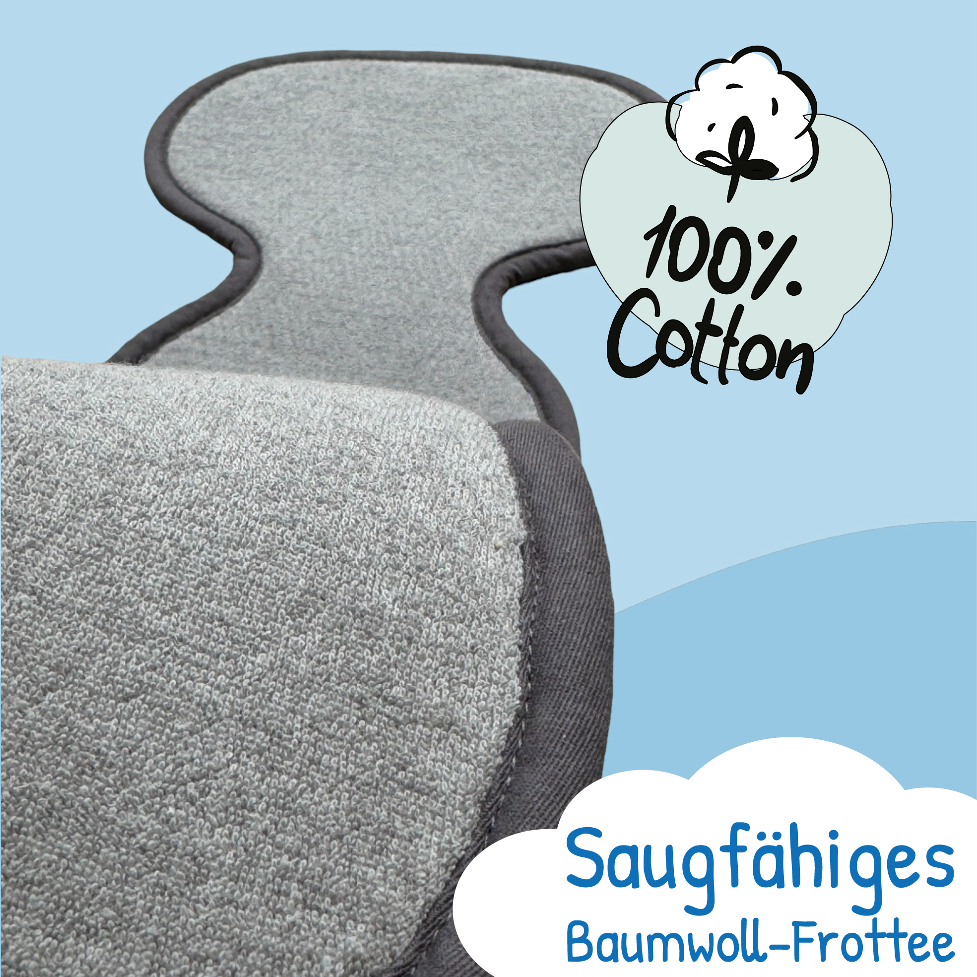 HECKBO - Vente Housse de siège auto – enfant et bébé - Housse de siège auto groupe 2/3 gris2