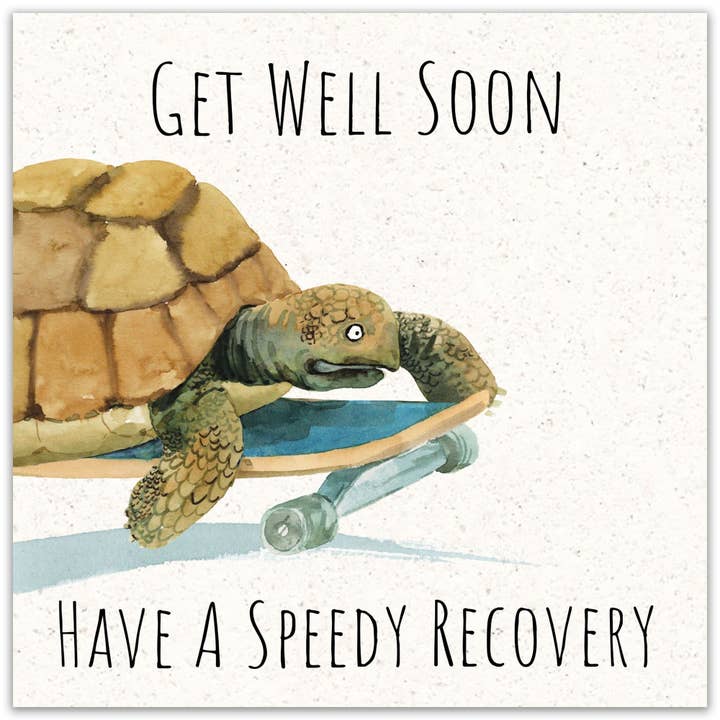 Twizler Ltd - Vente Carte de bon rétablissement - Carte de prompt rétablissement amusante - Tortue1