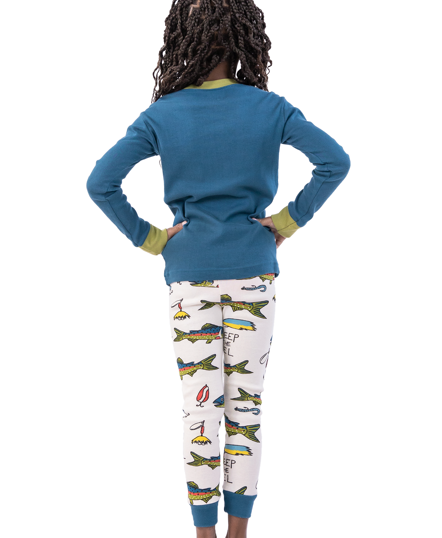 Lazy One - Wholesale Sleepwear Set - Kids - Asleep at the Reel Kid's Long Sleeve Pajama Set3