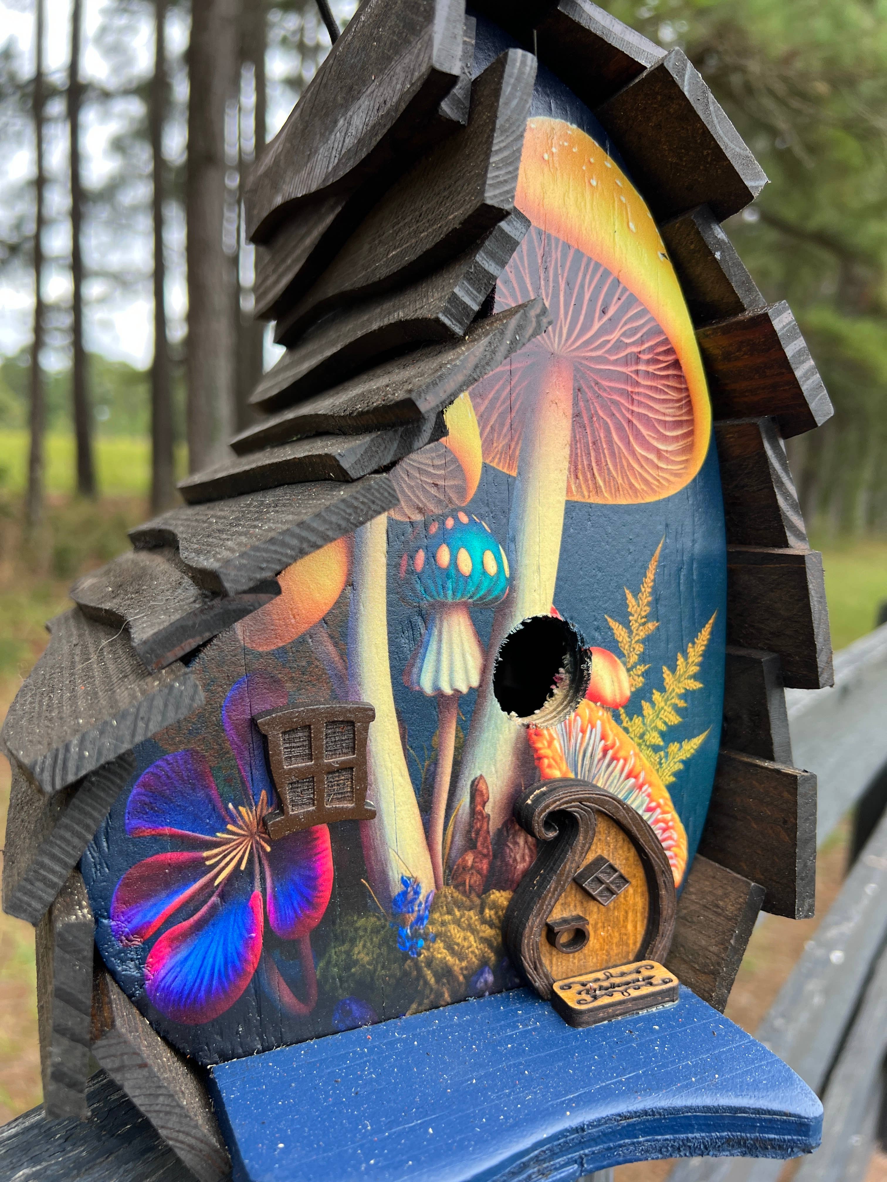 Southern Roots Designs - Wholesale Bird House - BIRDHOUSE, Unique Birdhouse, Mushroom Birdhouse,  Birdhouse9