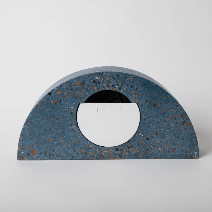 pretti.cool - Wholesale Desk Clock - Mantle Clock | Chunky Cobalt Terrazzo2