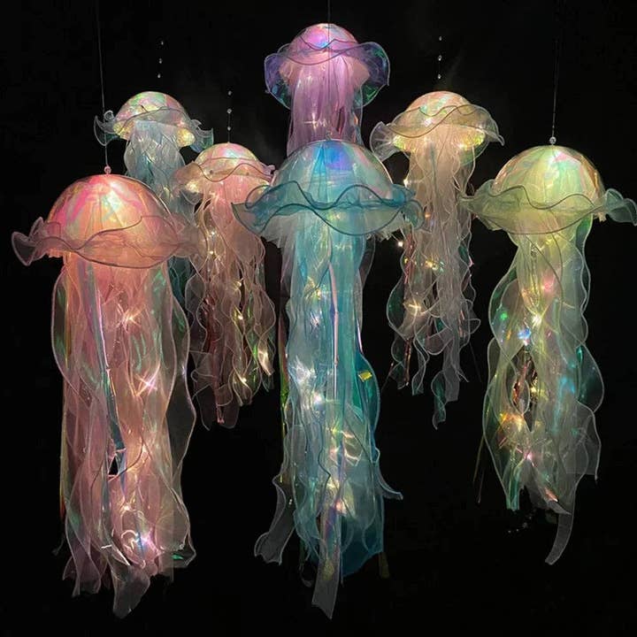 La Bella Monte - Wholesale Decorative Tabletop Object - Creative Portable Jellyfish Flower Lamp For Home Decor