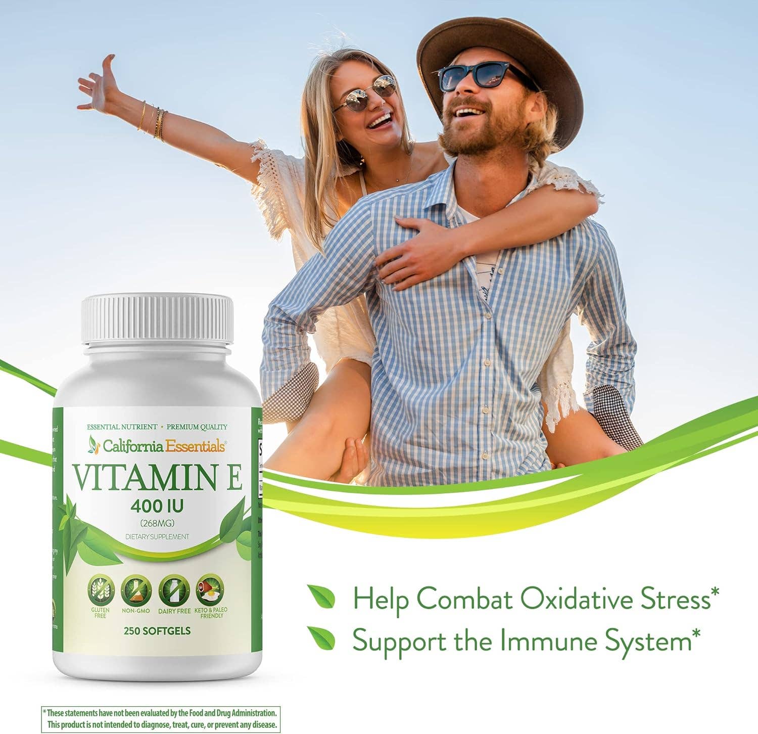 California Essentials - Wholesale Oral Supplement/Vitamin - California Essentials Vitamin E 400 IU (268 MG) Antioxidant4