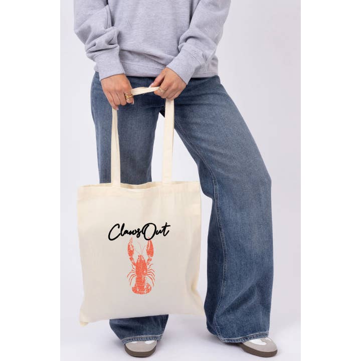 Missi Clothing - Wholesale Tote bag – Women's - Claws Out Printed Cotton Long Handle Canvas Bag (Custom Pack)3