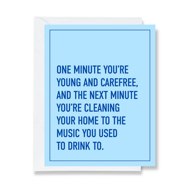 Nettoyage pour votre carte de vœux de musique à boire pour la vente par Ink & Attitude Stationery Company LLC