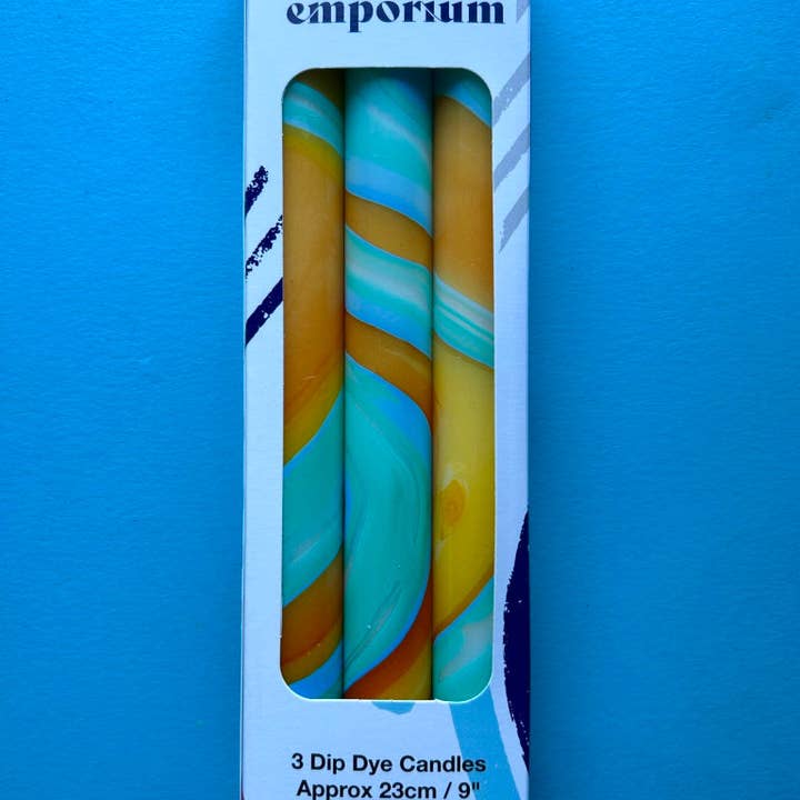 The Colour Emporium - Vente Bougies/bougeoirs coniques - JUPITER - MARBRÉ1