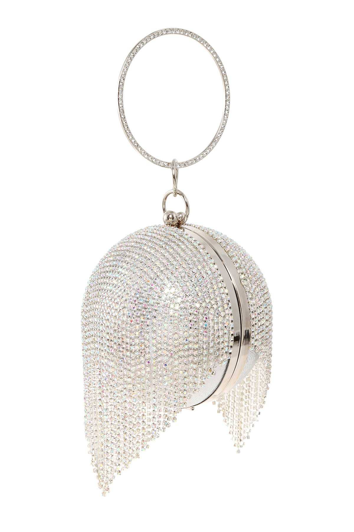 Shop Neighbors – wholesale Kuvertväska - Dam – Full strass frans boll form koppling2