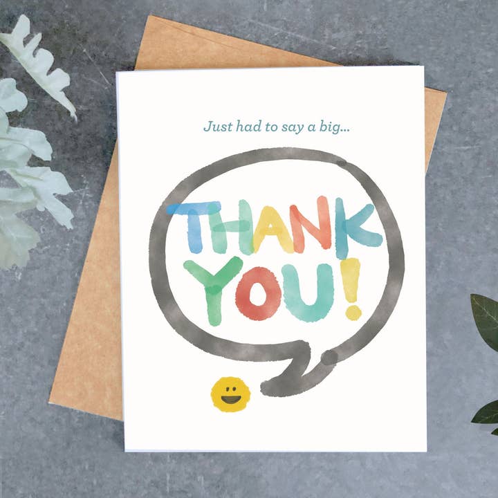 GROSSE Dankeskarte für den Großhandel von Brightspot Design