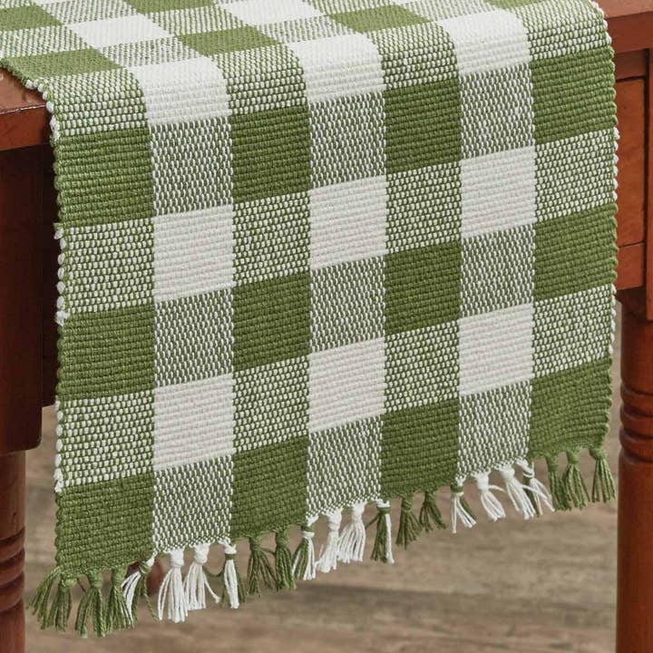 Wicklow Check Table Runner 36"L - Sage for wholesale by Park Designs
