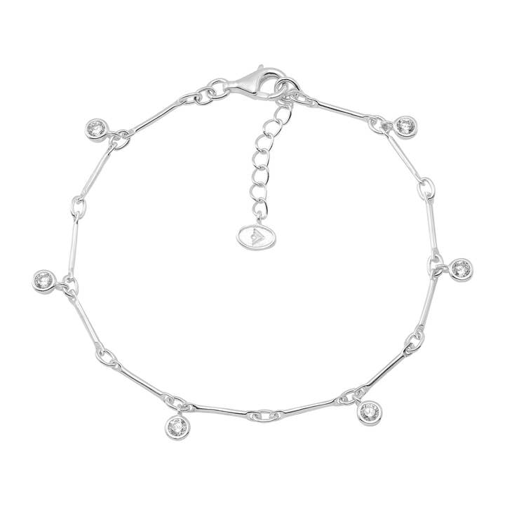 Silpada 'Snowfall' Silver White Cubic Zirconia Bracelet for wholesale by Silpada