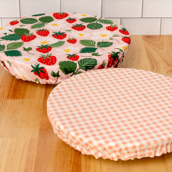 Strawberry Patch Bowl Cover Set for wholesale by Paper Farm Press