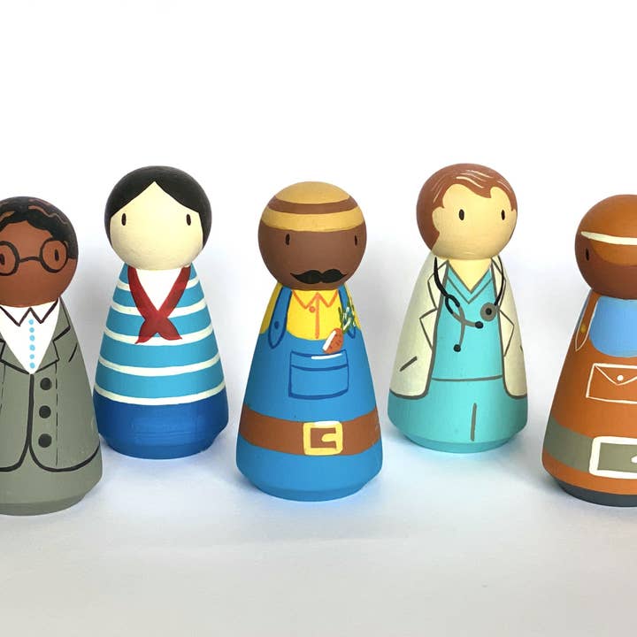 PoppyBabyCo – Engroshandel Trælegetøj - Børn – Wooden Peg Dukker Professional8