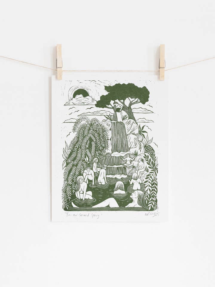 Second Spring riso, menopause, older women, friendship, swim for wholesale by Prints by the Bay