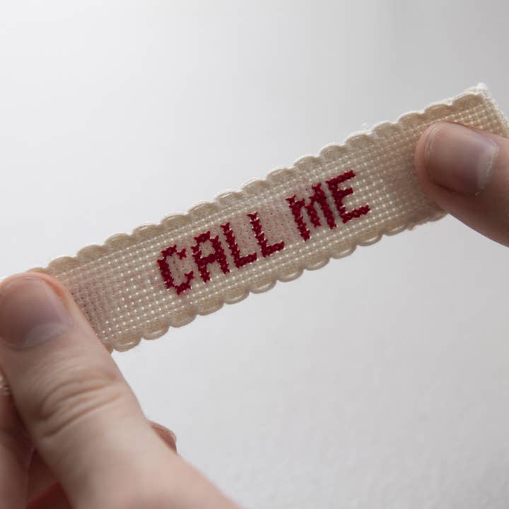 'Call Me' Cross Stitch Secret Message In A Matchbox for wholesale by Marvling Bros Ltd