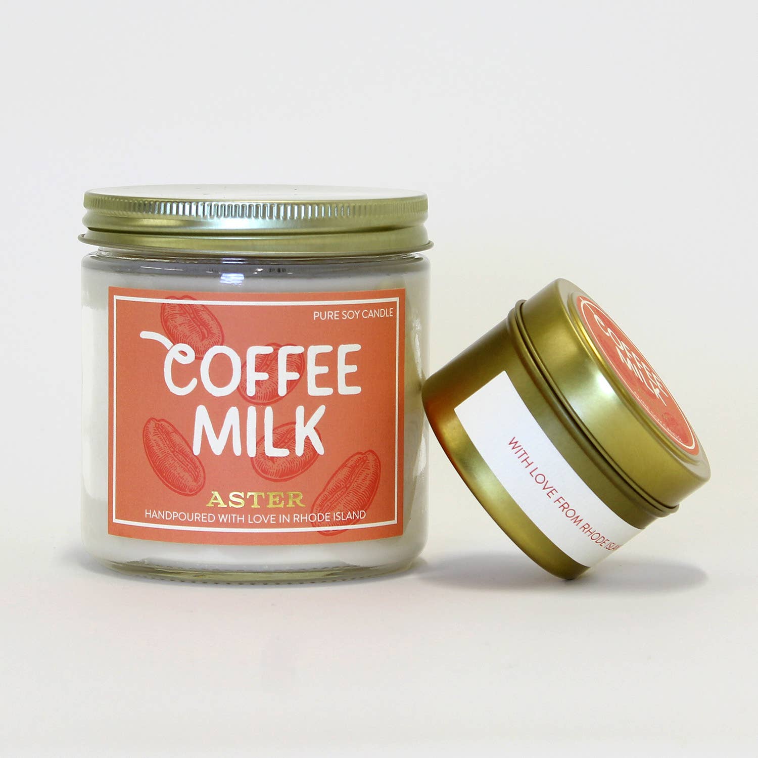Aster Candle - Wholesale Jar/Filled Candle - Coffee Milk Candle - 4oz, 16oz4