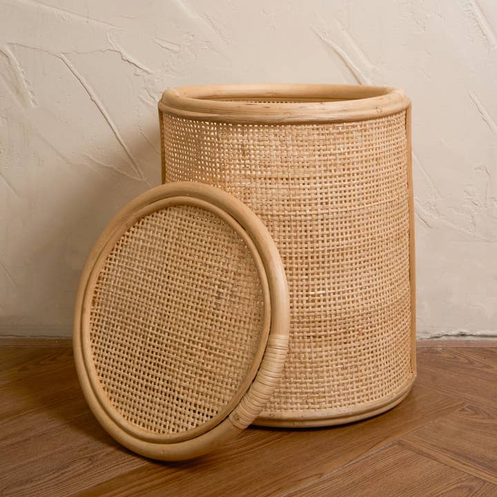 Natural Artisan Home - Wholesale Basket - Fine Rattan Cane Basket with Lid-Laundry, Storage, Nursery3