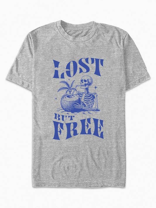 Lost but Free Graphic Plus T-shirt til mænd for engroshandel hos DOTCOM