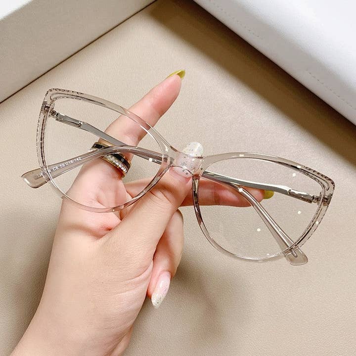 FurDecoration - Wholesale Eyeglasses - Women's - Stylish TR90 Metal Pin Computer Glasses6