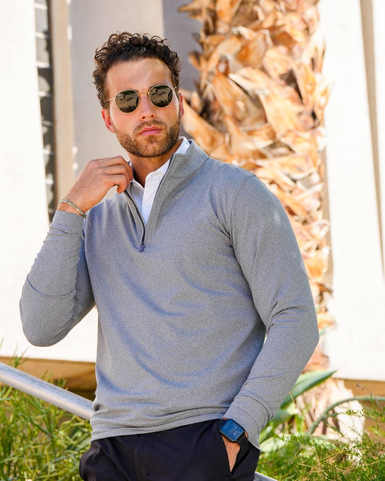 USA Palm – Polo - Homem por atacado – Fecho de 1/4 Mesclado41