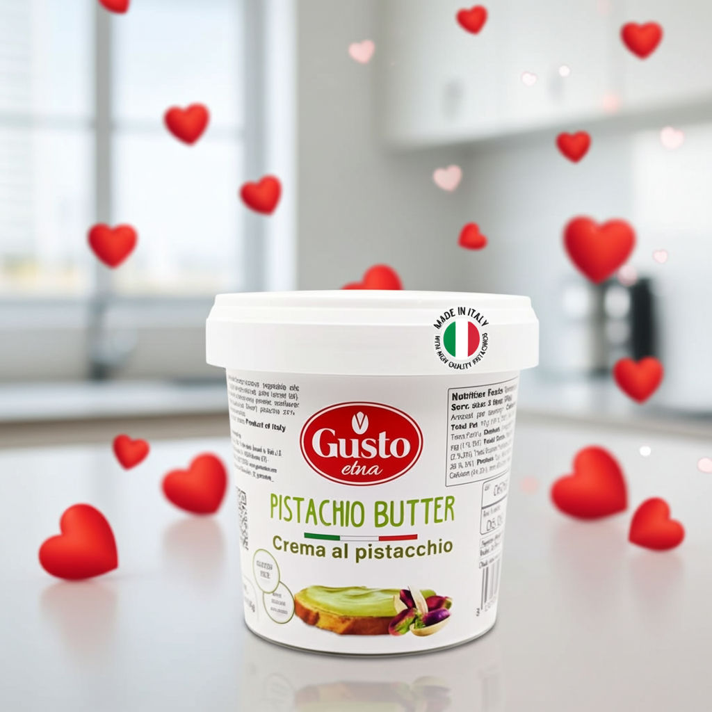 Wholesale Italian Food - Wholesale Nut Butter - Gusto Etna Pistachio Cream Butter – 35% Pistachio , 2.2 lb (1kg)1