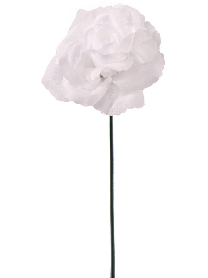 3” White Silk Roses - 8” Bendable Stems Lifelike Faux Decor for wholesale by Larksilk