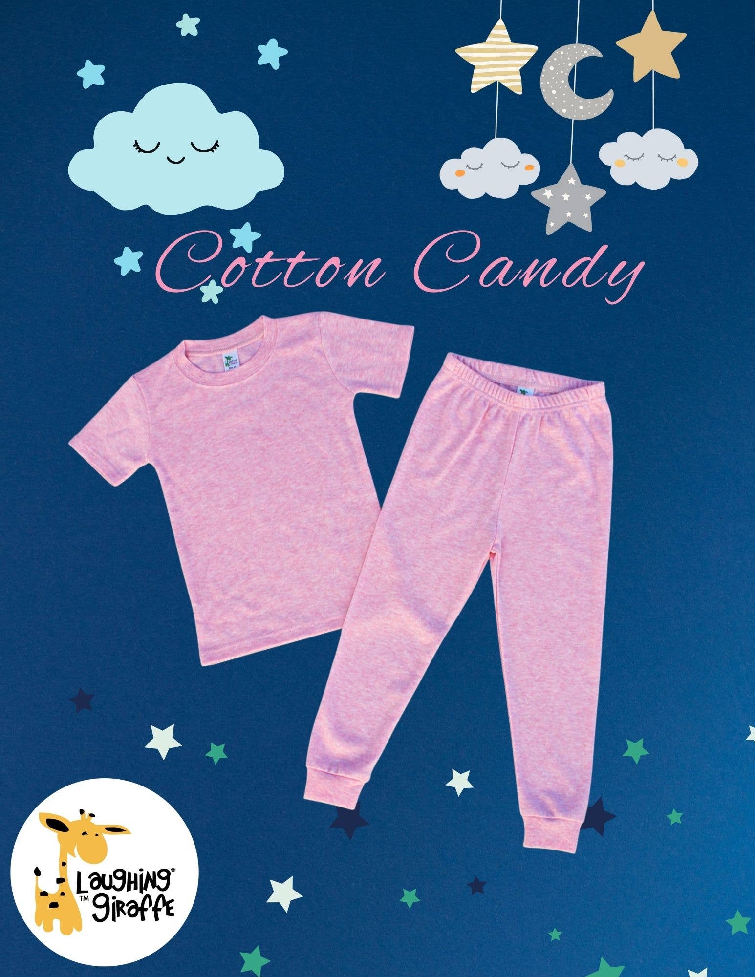 Laughing Giraffe – Engroshandel Pyjamasæt - Børn – Småbørns pyjamassæt - Kortærmet lang pyjamas Unisex ÅBEN STØRRELSE0