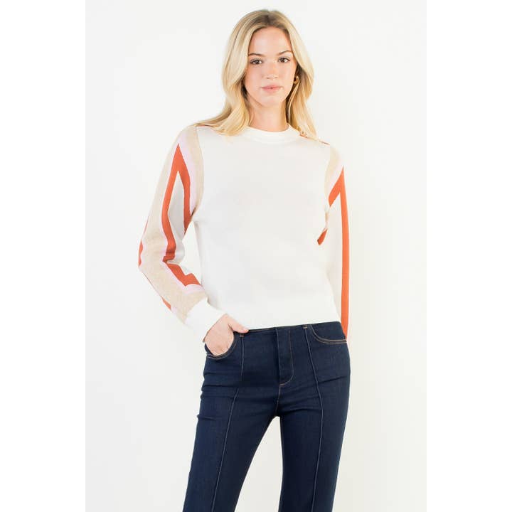 Langarm-Pullover mit Farbblockierung für den Großhandel von THML