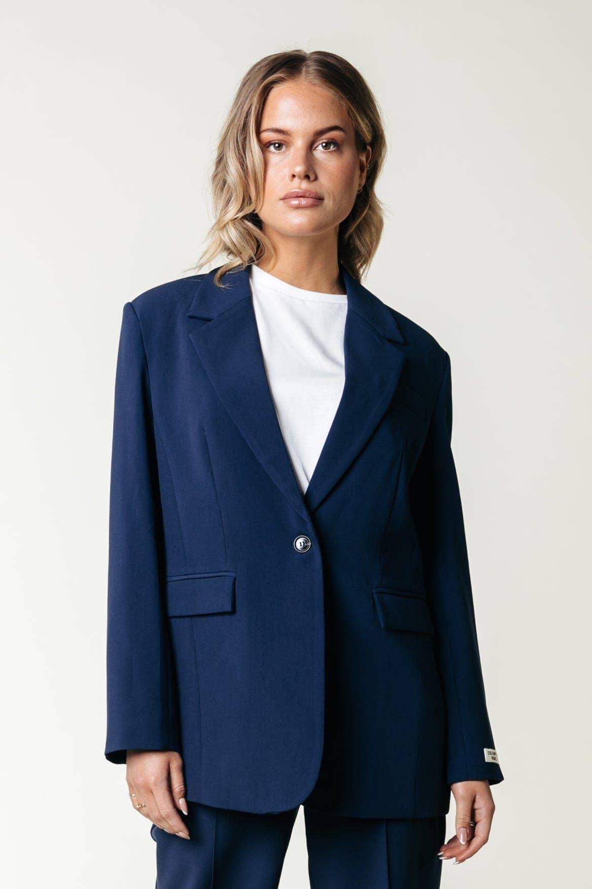 Jesra Racer Logo Blazer | Dark Navy for wholesale on Faire6