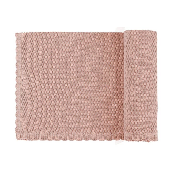 Looms Knits - Manta de Punto Musgo - Rosa para venta al por mayor de Ely’s & Co.