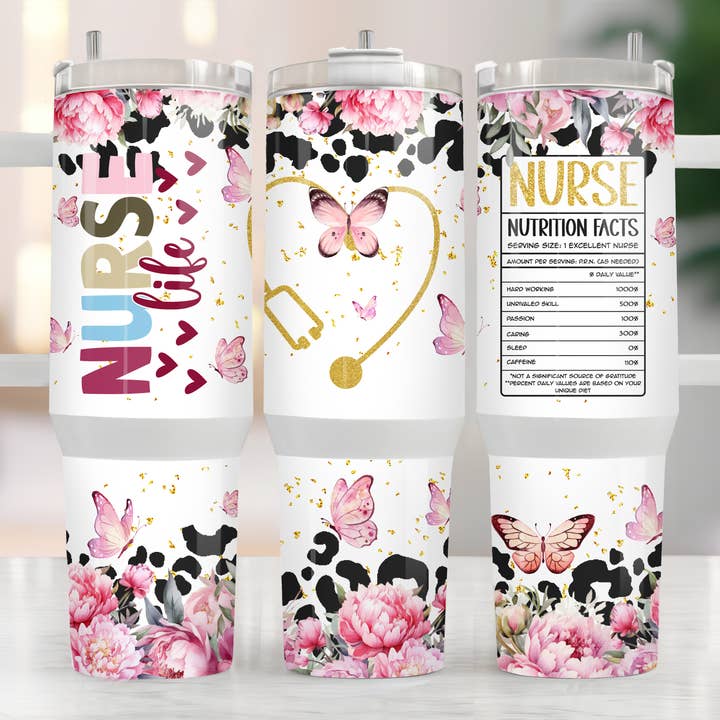 40 oz NURSE LIFE TUMBLER for engroshandel hos Mama’s Grit and Grace