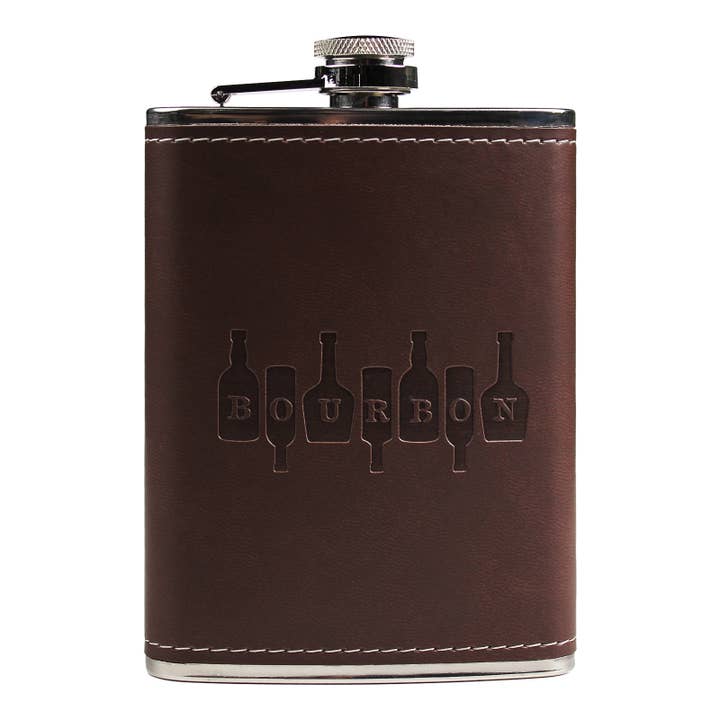 Layne Wilson – Großhandel Taschenflasche – Bourbon on Bottles Lederflasche