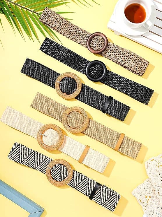 Crover - Wholesale Belt - Women's - Women's Straw Woven Elastic Belt 6