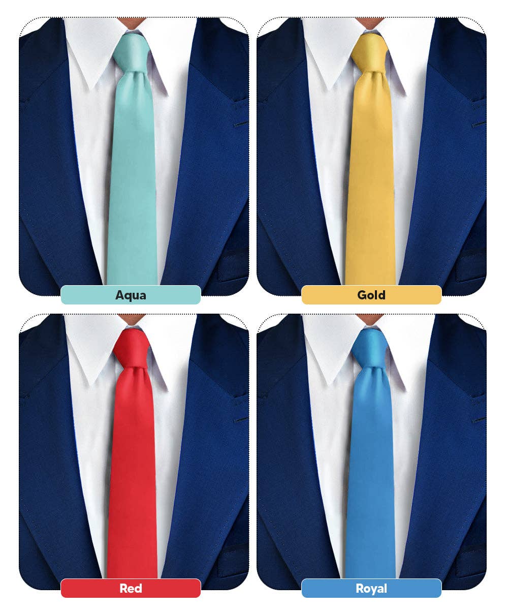 Dubal Brothers - Vente Cravate – homme - Cravate fine unie (4 paquets) par Vittorio Farina61