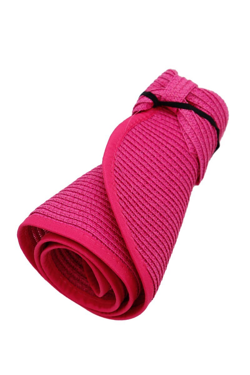 Assorted Pack And Go Paper Straw Wide Roll-up Sun Hat for wholesale on Faire18