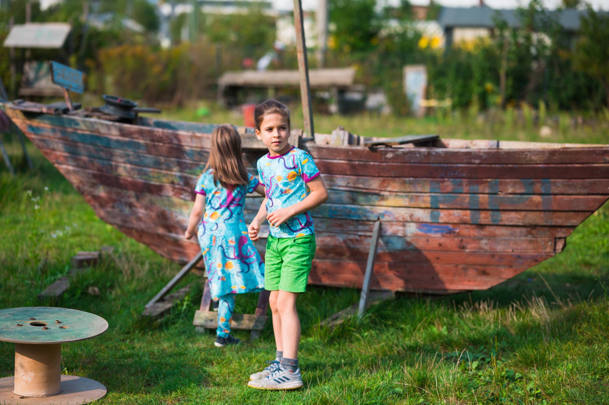 Merle Kids - Wholesale Dress - Kids - Organic Kids Skater Dress - Under the Sea6