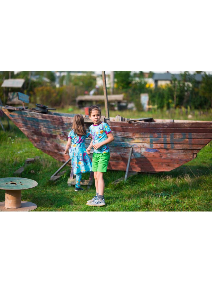 Merle Kids - Wholesale Dress - Kids - Organic Kids Skater Dress - Under the Sea6