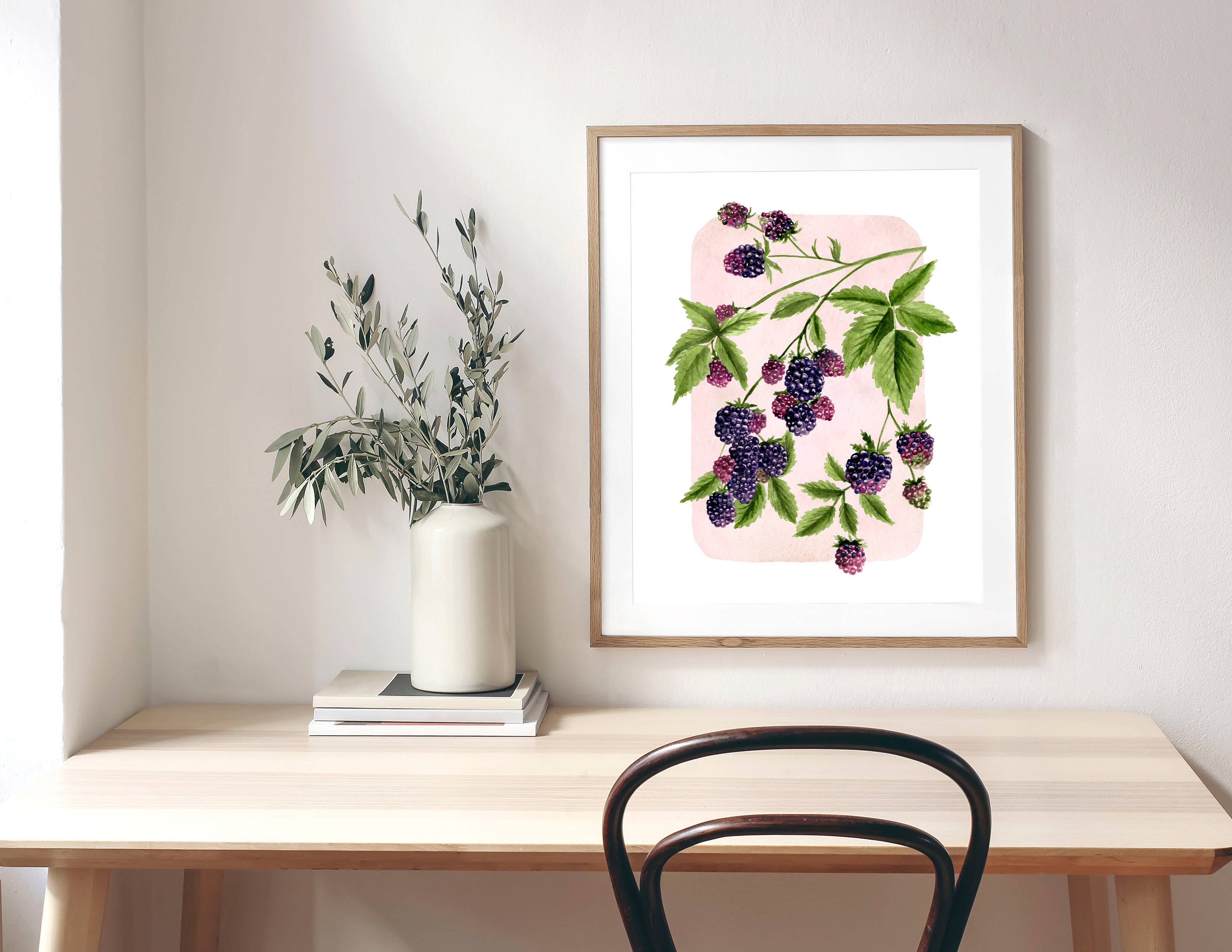 NorthHouse Creative Co. - Wholesale Art Print - Blackberries Watercolor Print 5