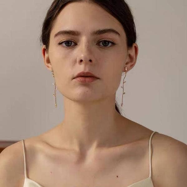 LanLivia - Wholesale Dangle Earrings - Retro Rose Gold-Plated Longline Earrings7