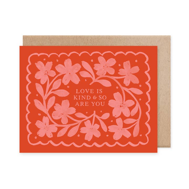 El amor es amable y tú también tarjeta para venta al por mayor de Naomi Paper Co.