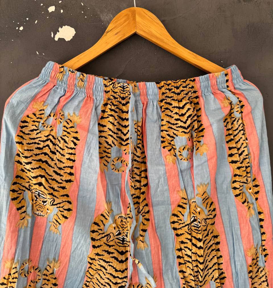 bhavnas boutique - Wholesale Sleepwear Set - Women's - PJ Set Tiger Print Women Suit Indian Cotton Night Wear Suit4