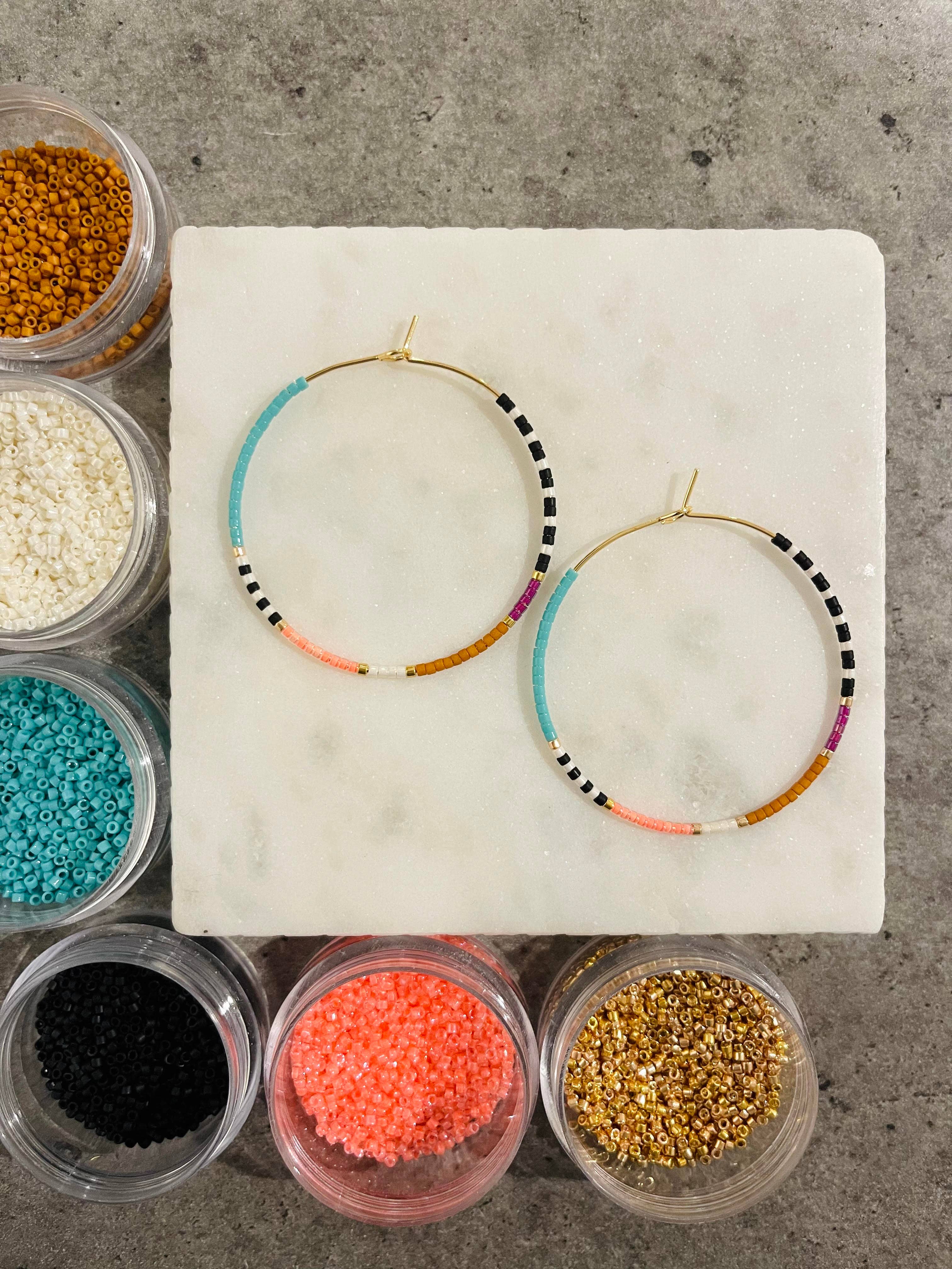 Girls Day Out by Amy Houston - Wholesale Hoop Earrings - Resort miyuki glass beaded hoop earrings6